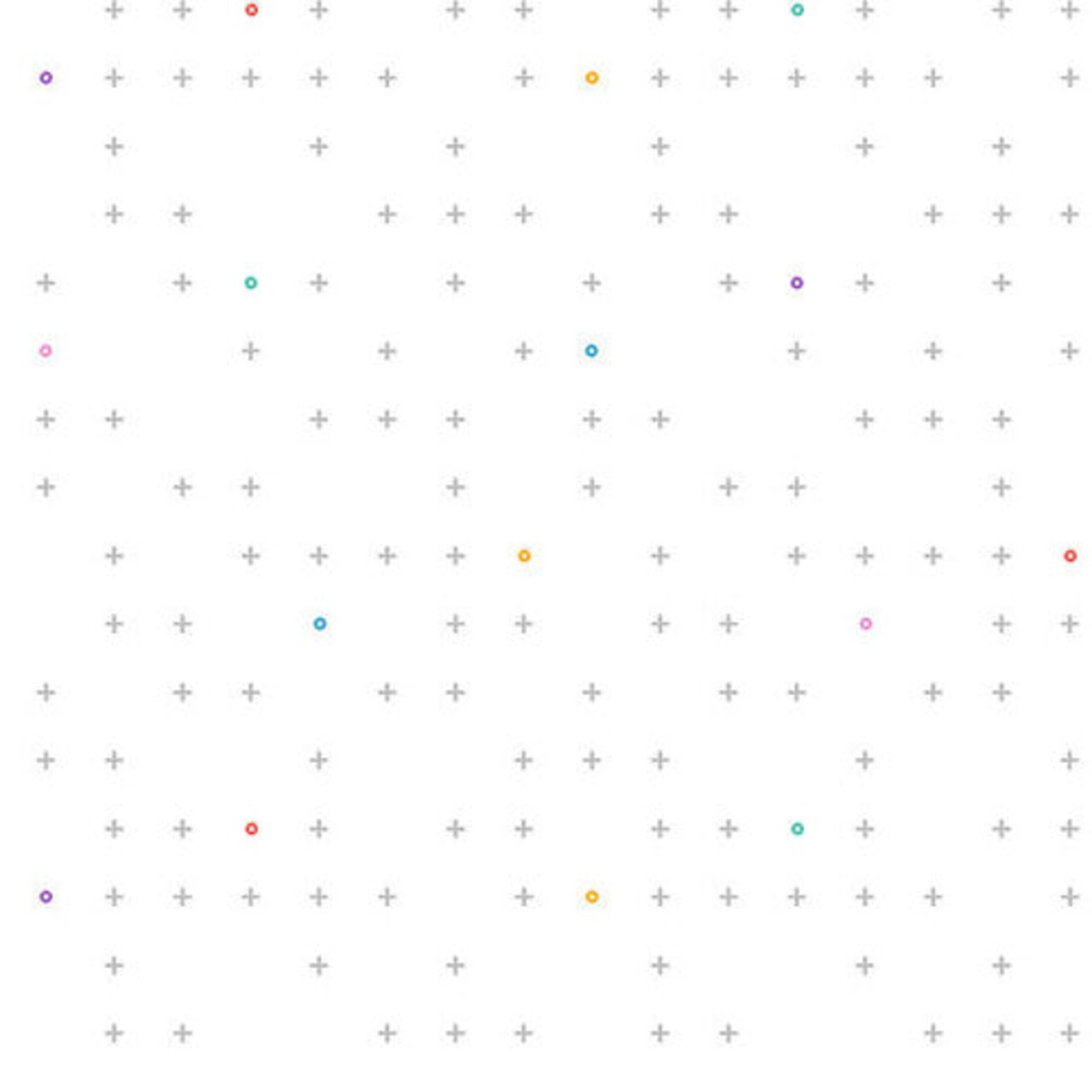 Fabric Blank Quilting White Crosses and O's Lower the Volume by the Quarter Yard 1955-01